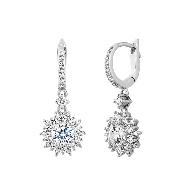 Hoa tai kim cương tấm vàng 14K Harrow N2 3C