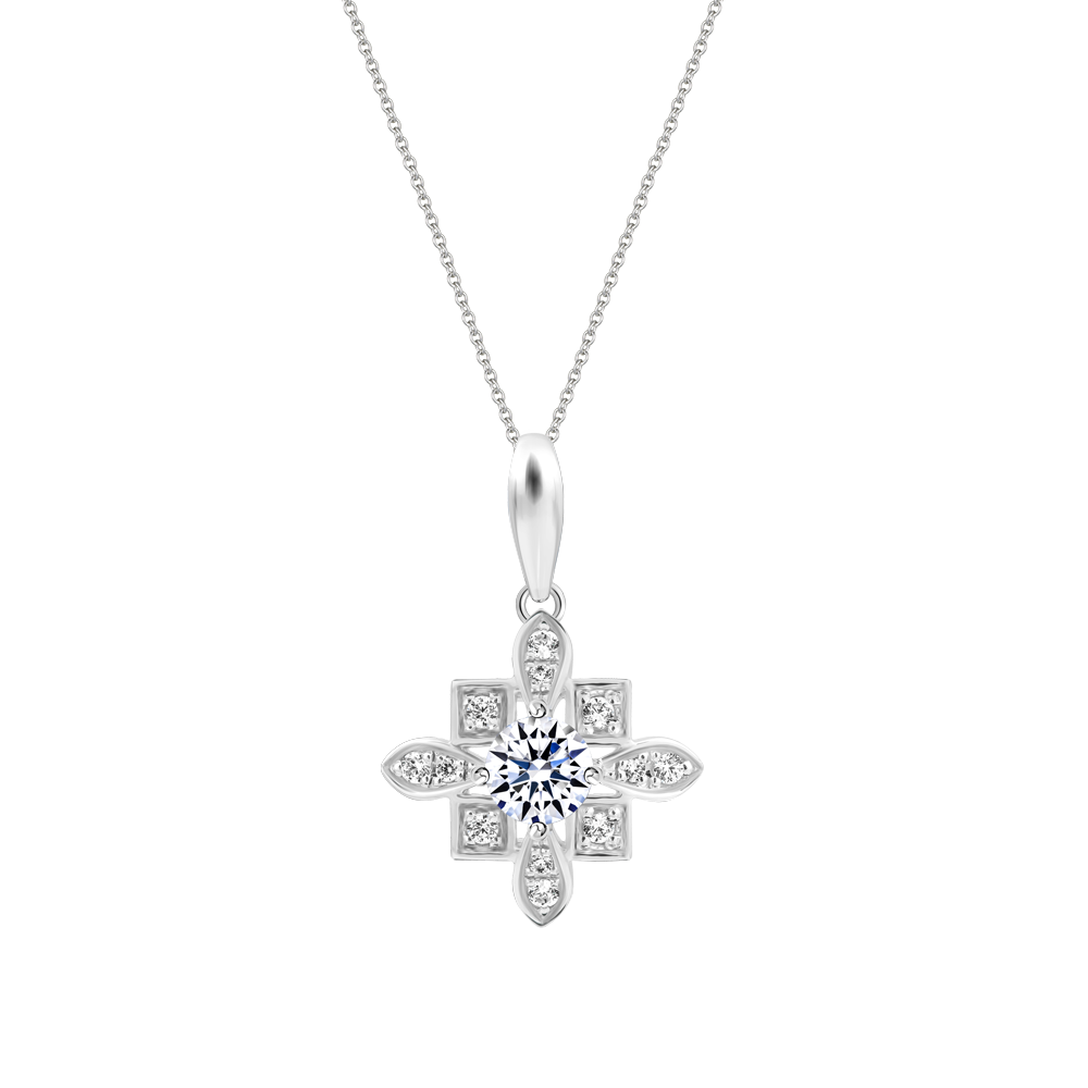 Mặt đính đá CZ vàng 10K Artistic 2C