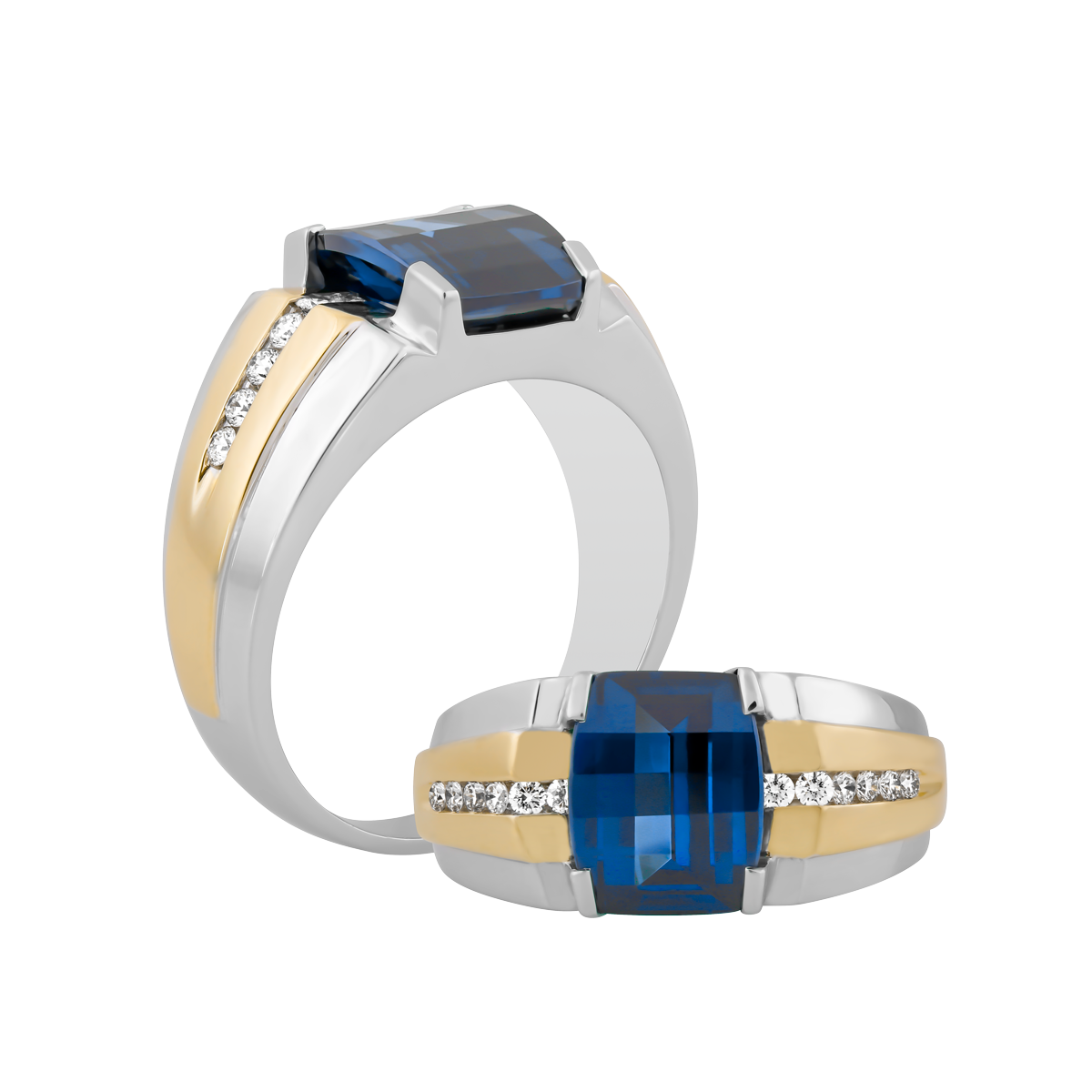 Nhẫn nam kim cương tấm vàng 14K Collin S.Sap WY GVRG0203220