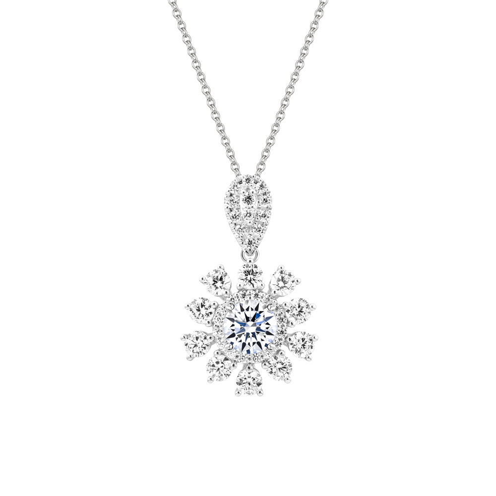 Mặt đính đá CZ vàng 14K Dawning 3C