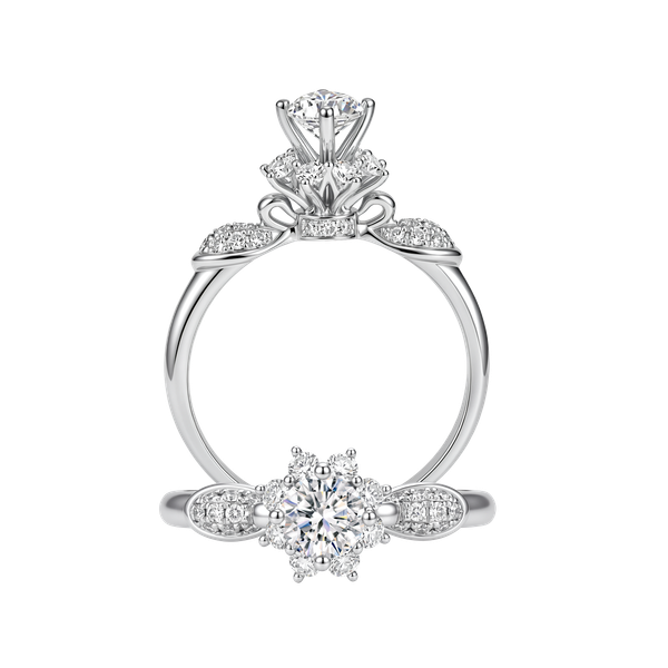 Ổ nhẫn nữ kim cương tấm vàng 14K Relishing 3C