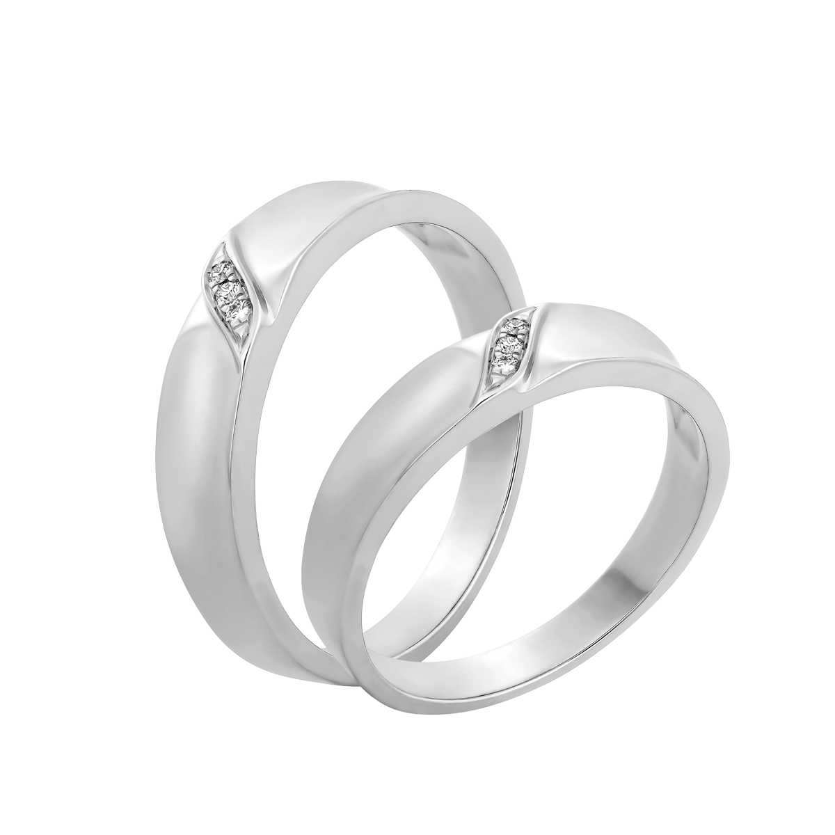 Nhẫn cưới nam kim cương viên vàng 14K Celina M