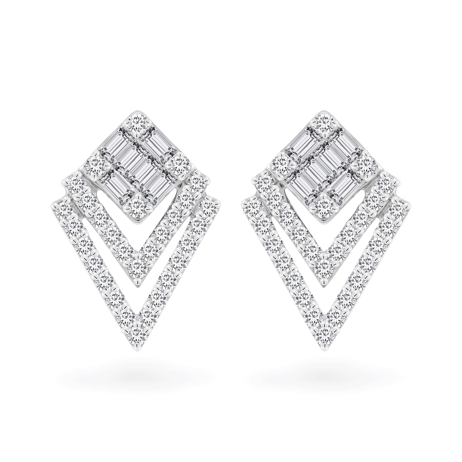 Hoa tai kim cương viên vàng 14K Aubery TD