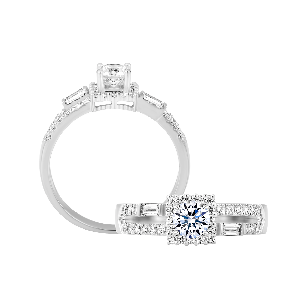 Nhẫn nữ đính đá CZ vàng 14K Lured 3C