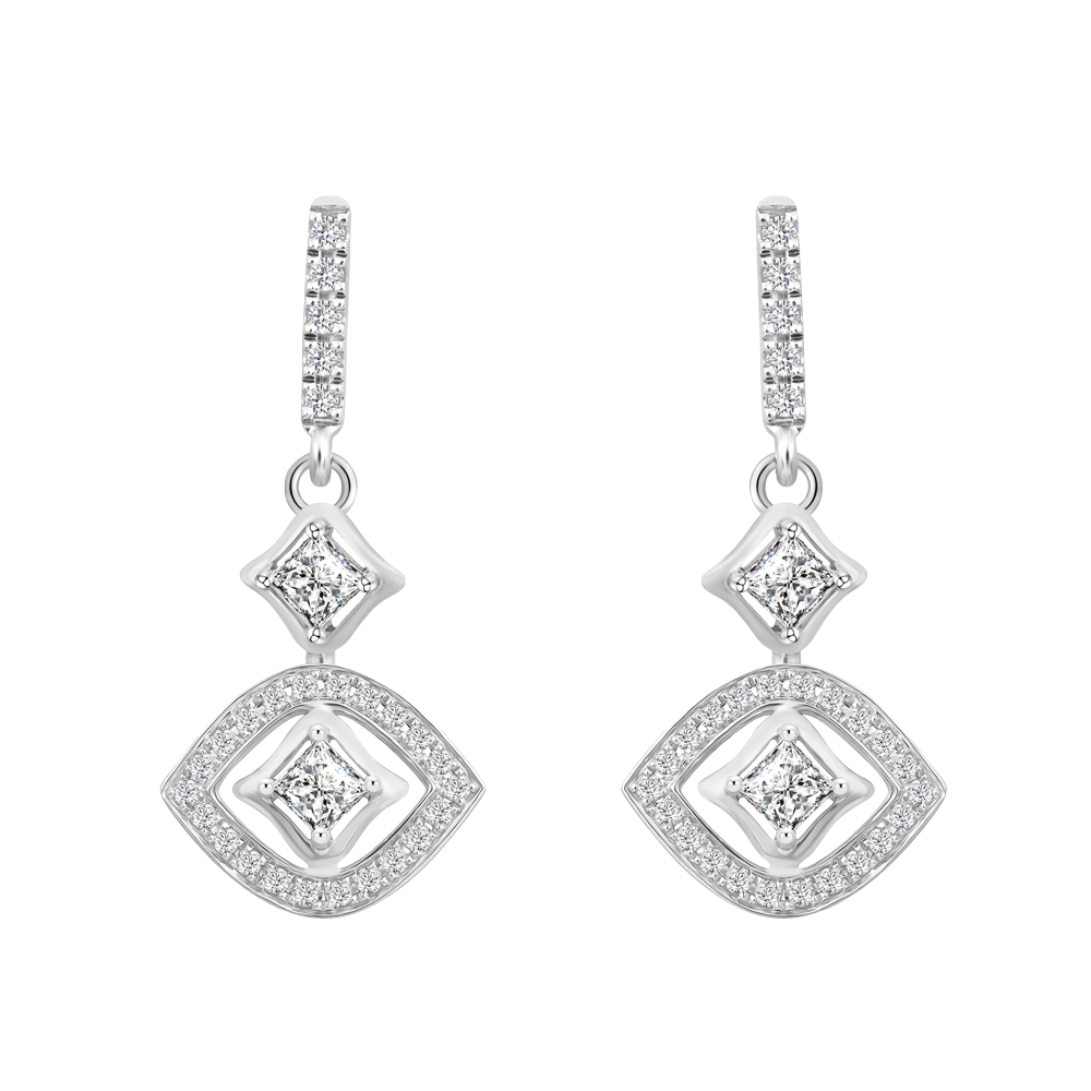 Hoa tai đính đá CZ vàng 14K Kusum PR