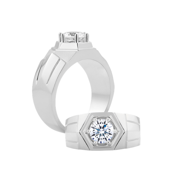 Nhẫn nam đính đá CZ vàng 14K Aventador 1.5CT W