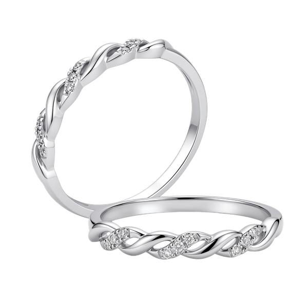 Nhẫn nữ kim cương viên vàng 14K Strained