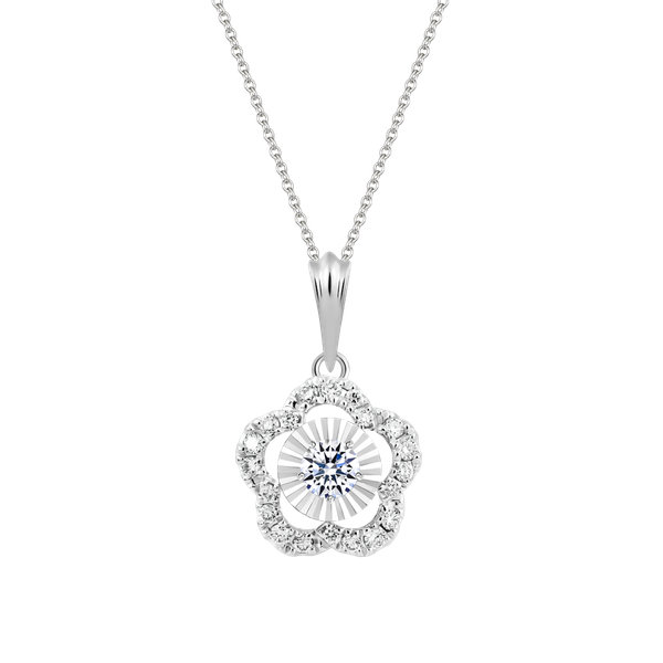 Mặt kim cương tấm vàng 14K Blooming V2 2C