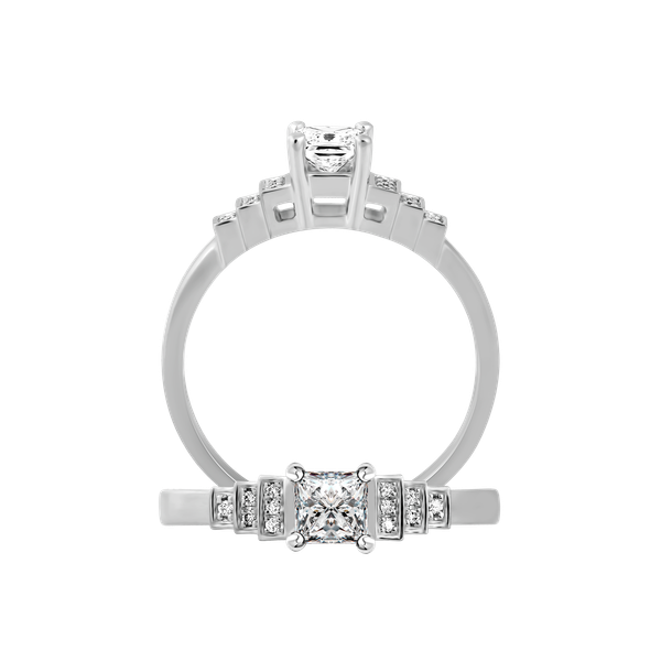 Nhẫn nữ kim cương viên vàng 14K Karissa PR 2C