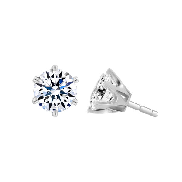 Hoa tai đính đá CZ vàng 14K Prince One N 2CT