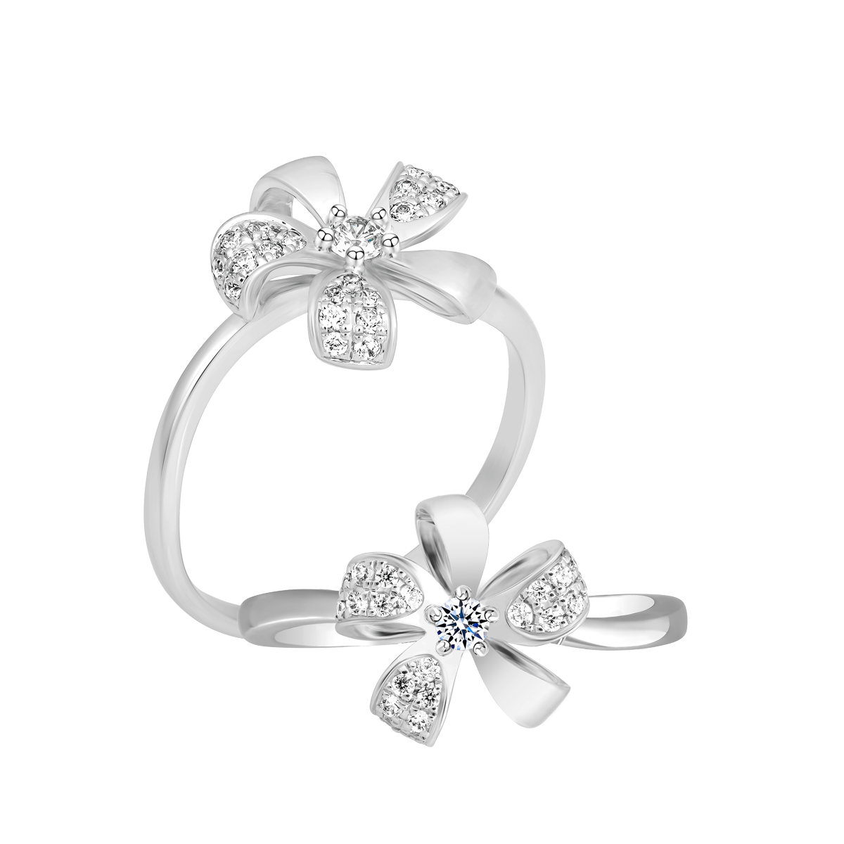 Nhẫn nữ đính đá CZ vàng 18K Juhi