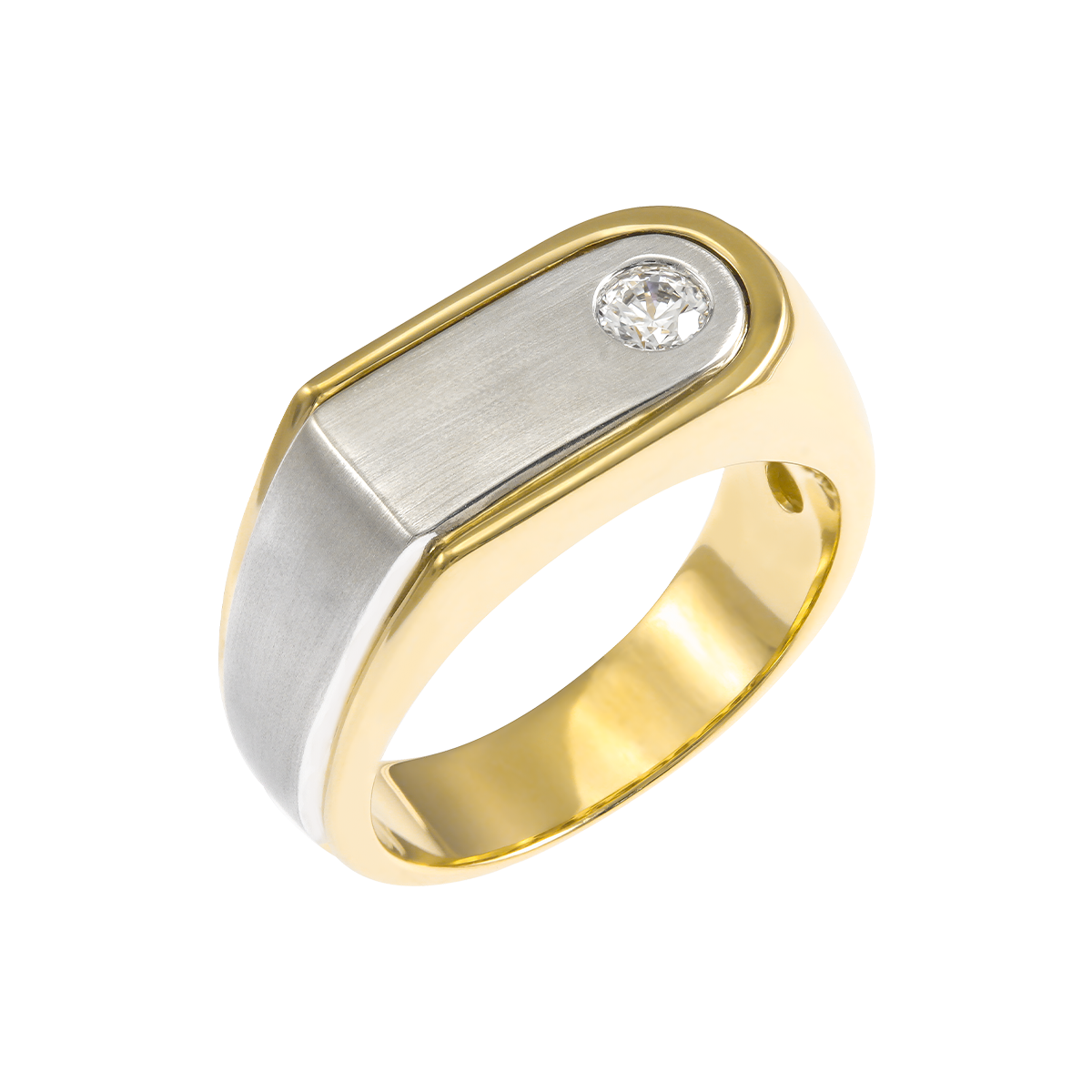 Nhẫn nam đính đá CZ vàng 10K Biretta N 2C YW