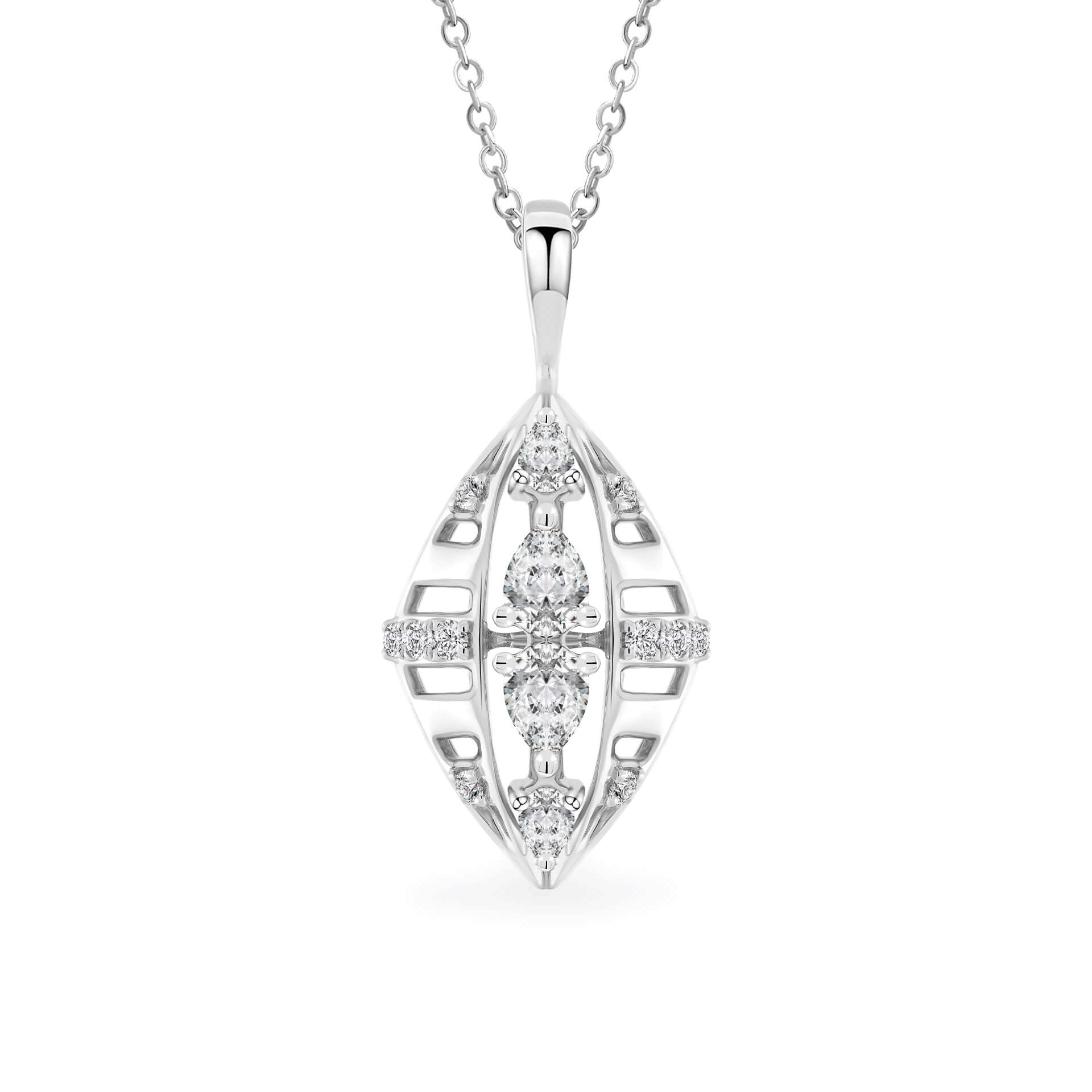 Mặt kim cương viên vàng 14K Jena A110 TD