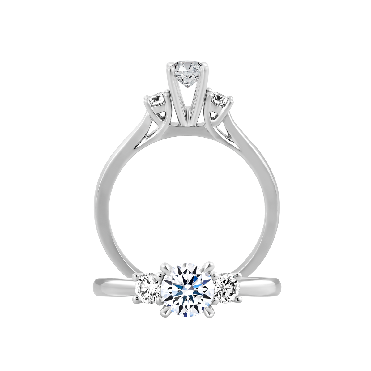 Nhẫn nữ kim cương viên vàng 14K Lucasta RD 3C