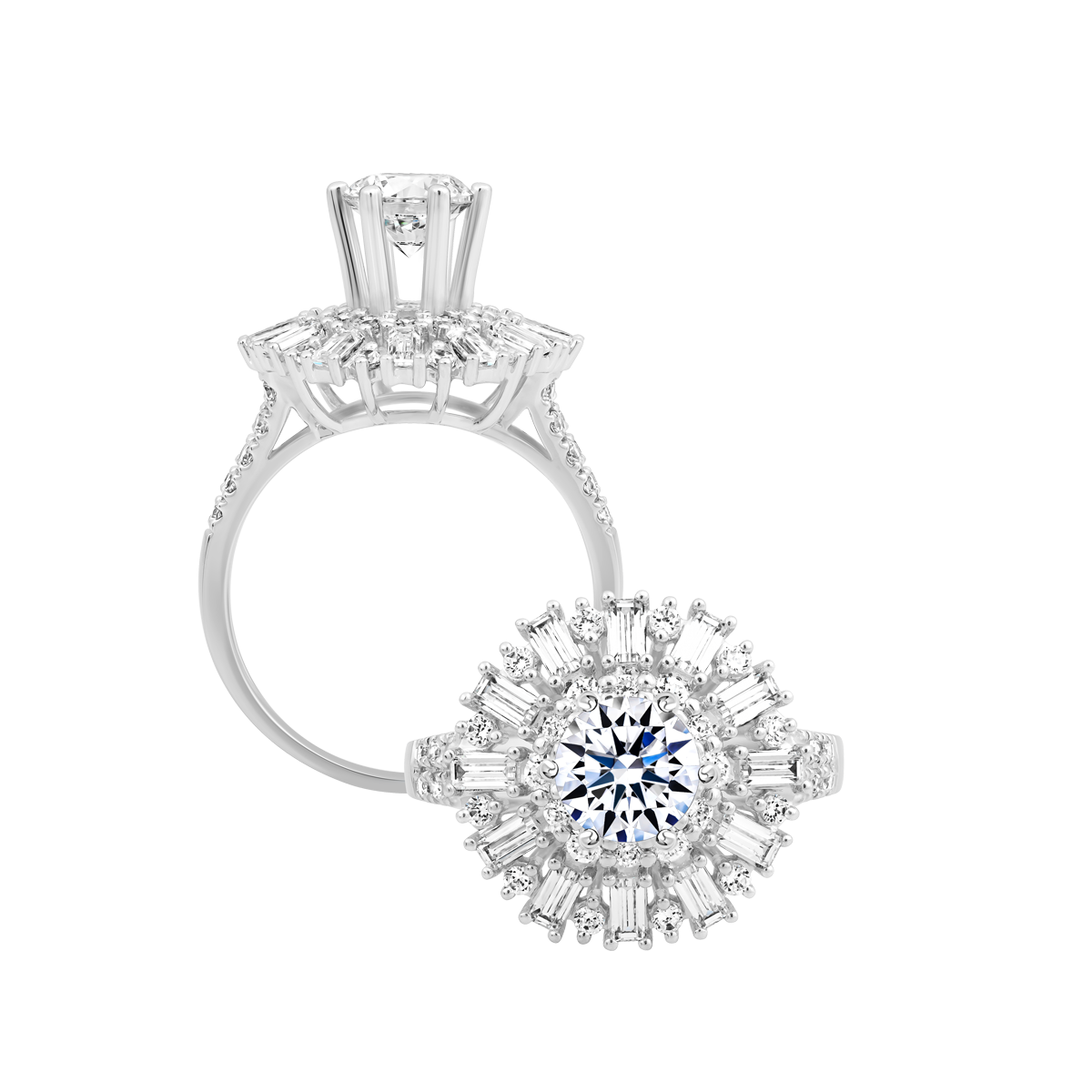 Nhẫn nữ đính đá CZ vàng 18K Blazzial 1CT