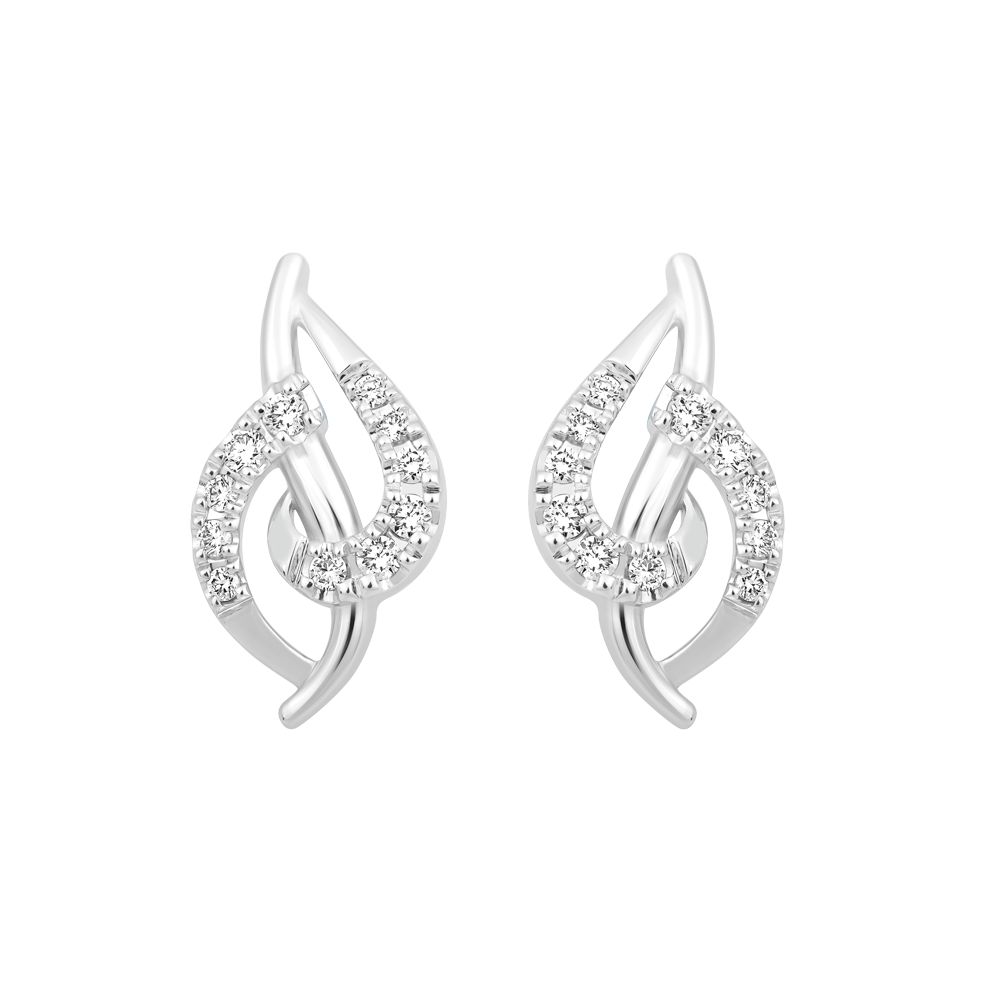 Hoa tai kim cương viên vàng 14K Musical