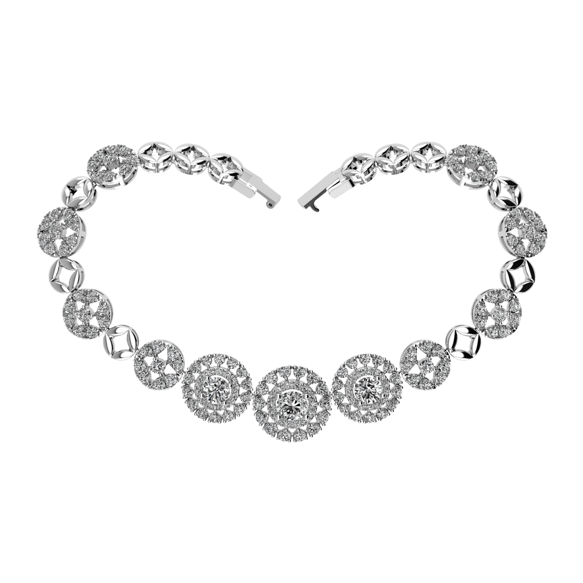 Lắc đính đá CZ vàng 14K Bayard V2 3C