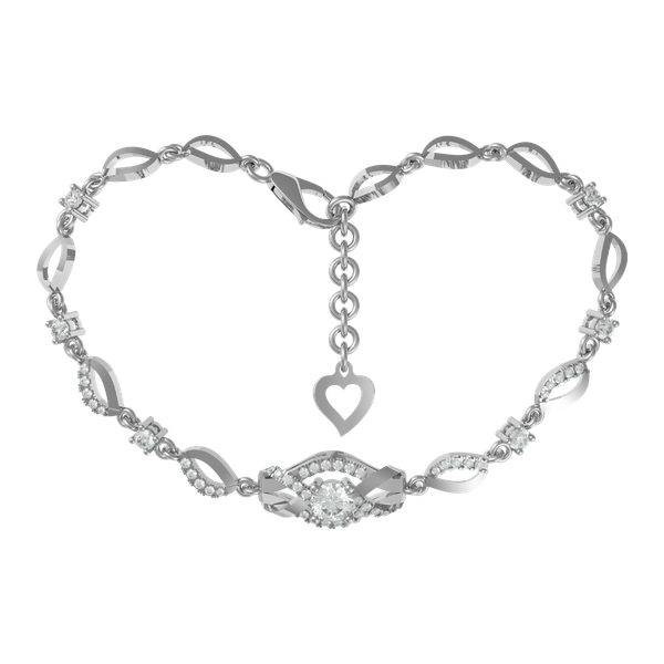 Lắc đính đá CZ vàng 14K Glimmer 3C