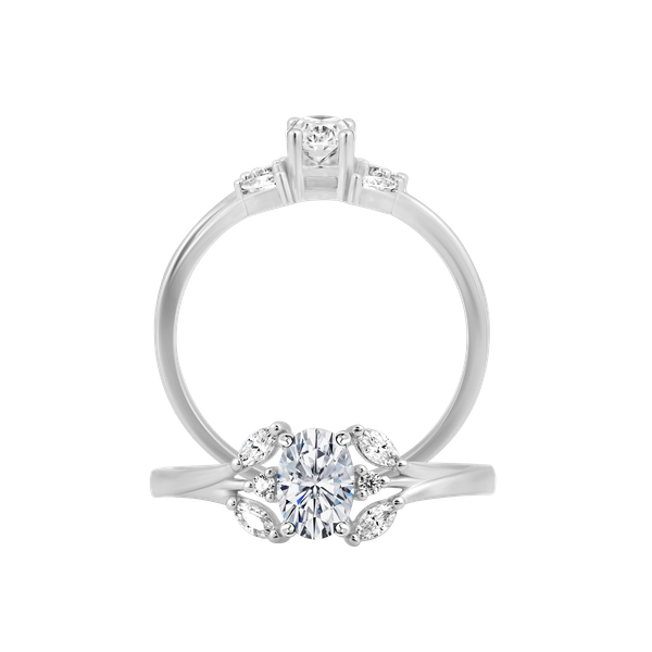 Nhẫn nữ đính đá CZ vàng 18K Eliting OV