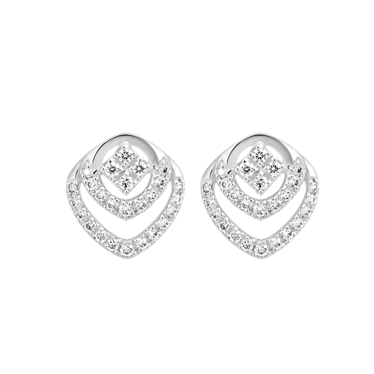 Hoa tai kim cương viên vàng 14K Amora TD