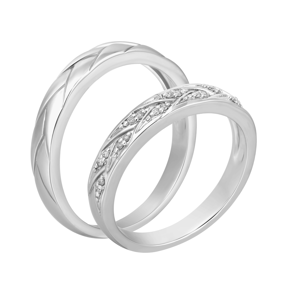 Nhẫn cưới nữ kim cương viên vàng 14K Reliant D F