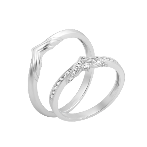 Nhẫn cưới nữ kim cương viên vàng 14K Starlet F