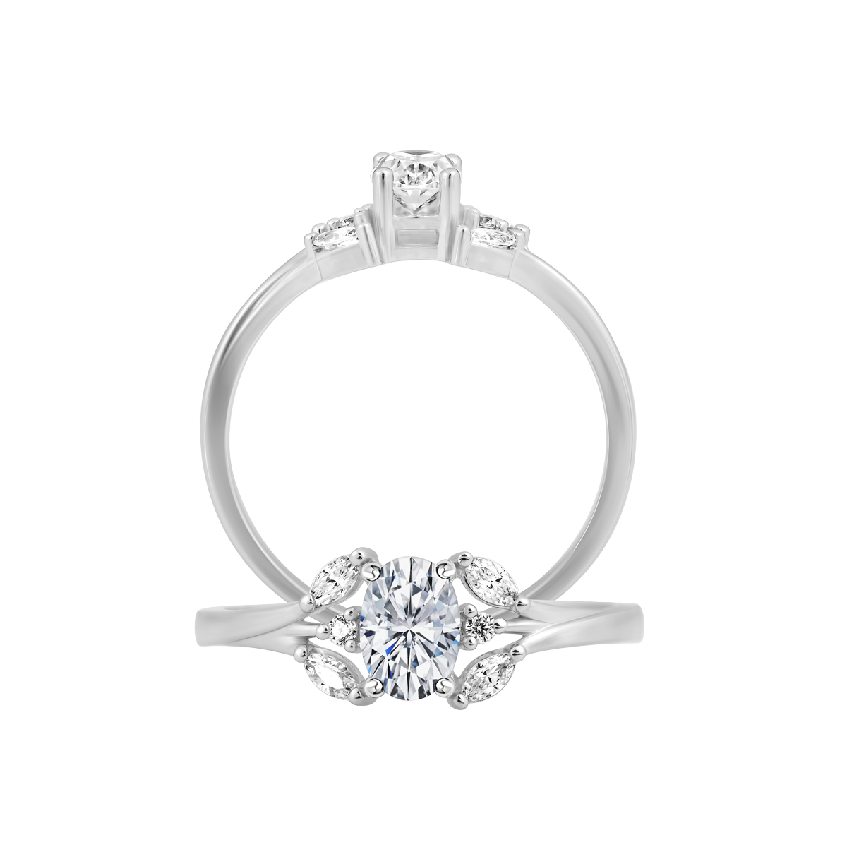 Nhẫn nữ đính đá CZ vàng 18K Eliting OV