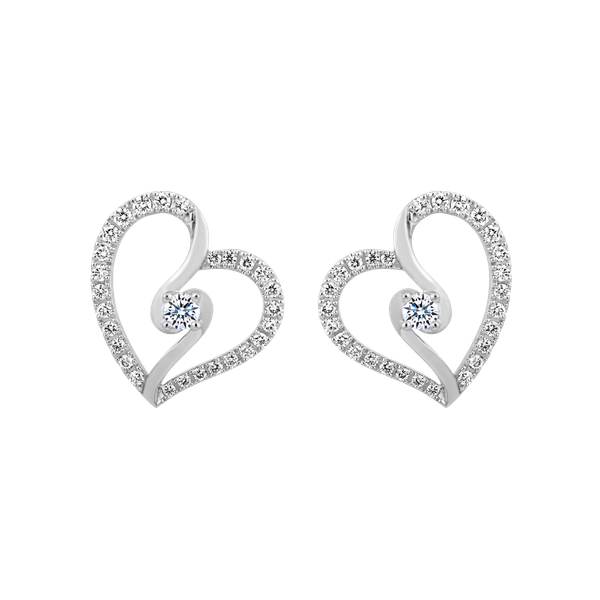 Hoa tai kim cương vàng 14K Amour 5p