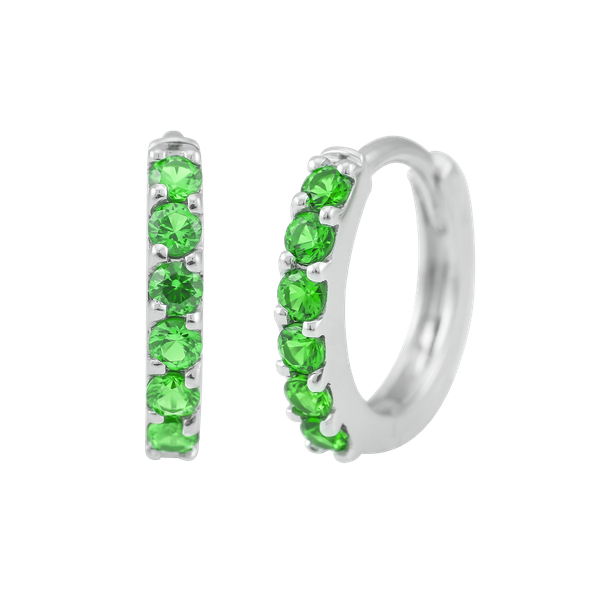 Hoa tai đính đá CZ vàng 10K Simple N GRE