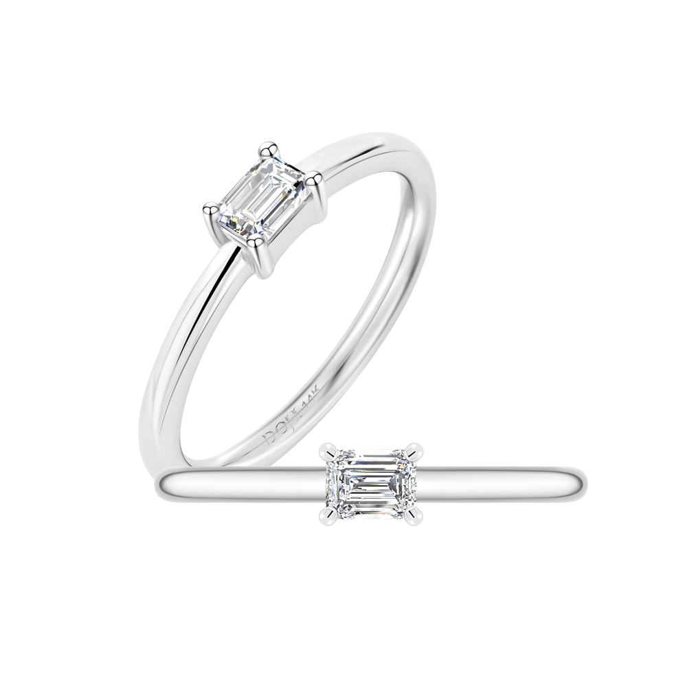 Nhẫn nữ kim cương viên vàng 14K Jena A493 TD