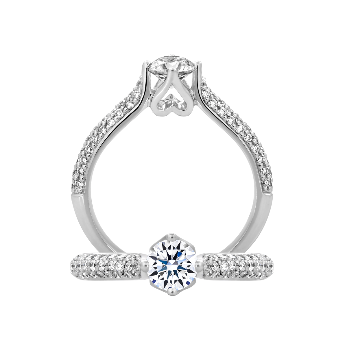 Nhẫn nữ kim cương tấm vàng 14K Baize N 3C