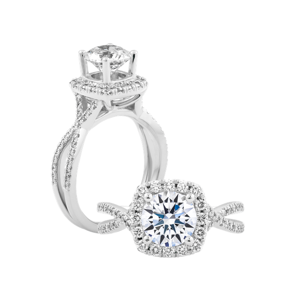 Ổ nhẫn nữ kim cương tấm vàng 14K Shalise 1.5CT