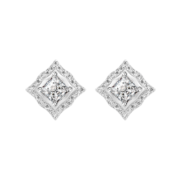 Hoa tai đính đá CZ vàng 18K Vivance PR 2C