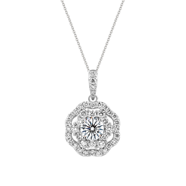 Mặt kim cương 8 Hearts & Arrows vàng 14K Baina N H&A 3C