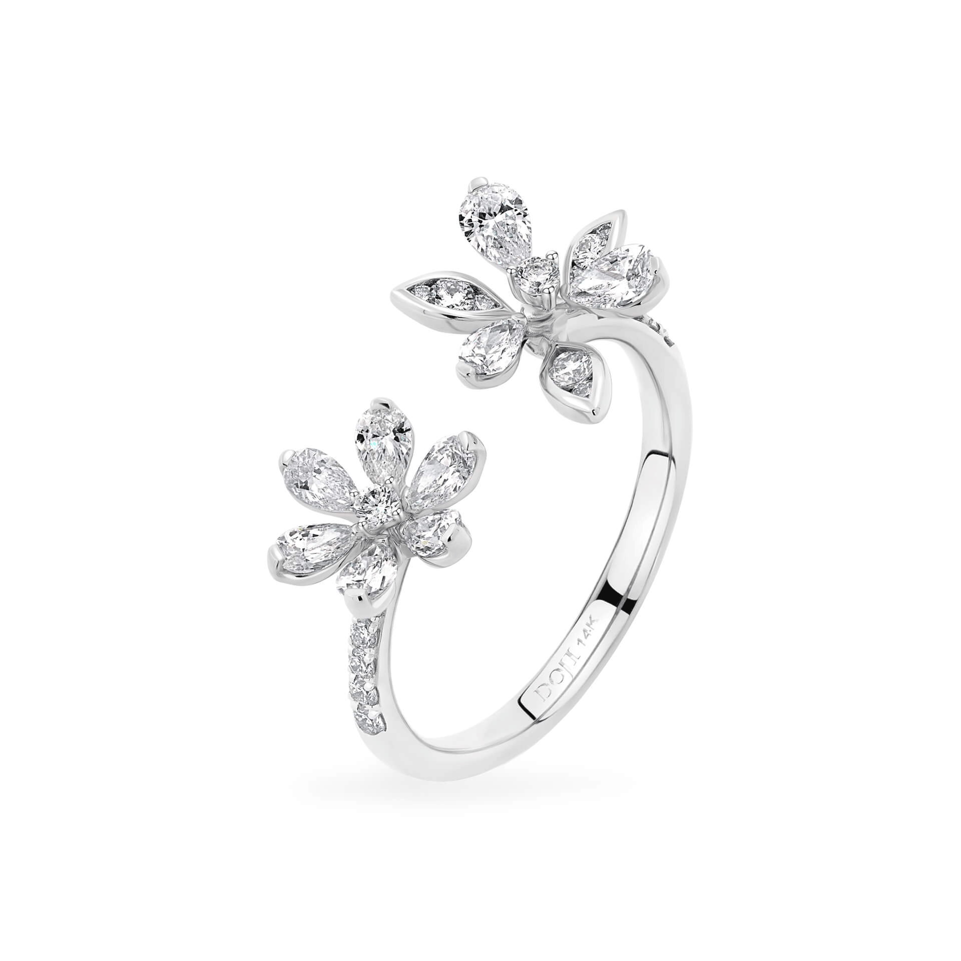 Nhẫn nữ kim cương viên vàng 14K Jena A127 TD