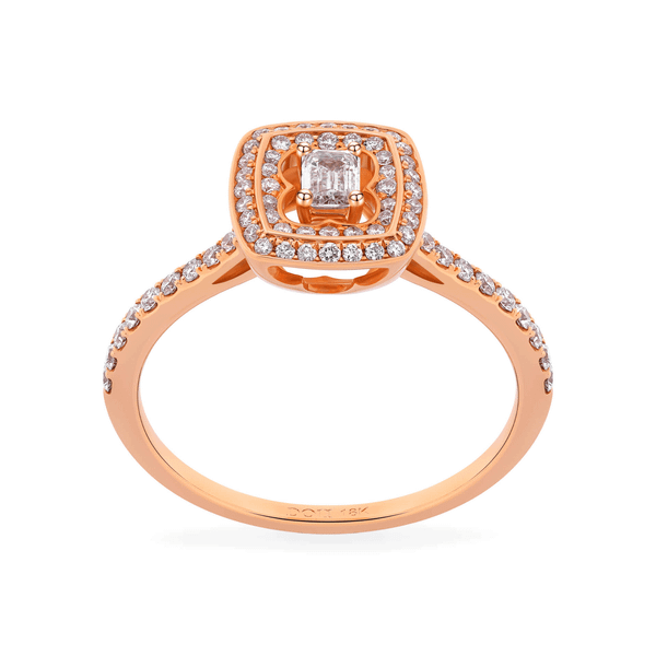 Nhẫn nữ kim cương viên vàng 18K Jena A441 TD