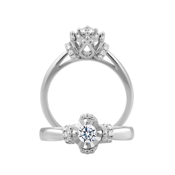 Nhẫn nữ kim cương vàng 14K Era 5p