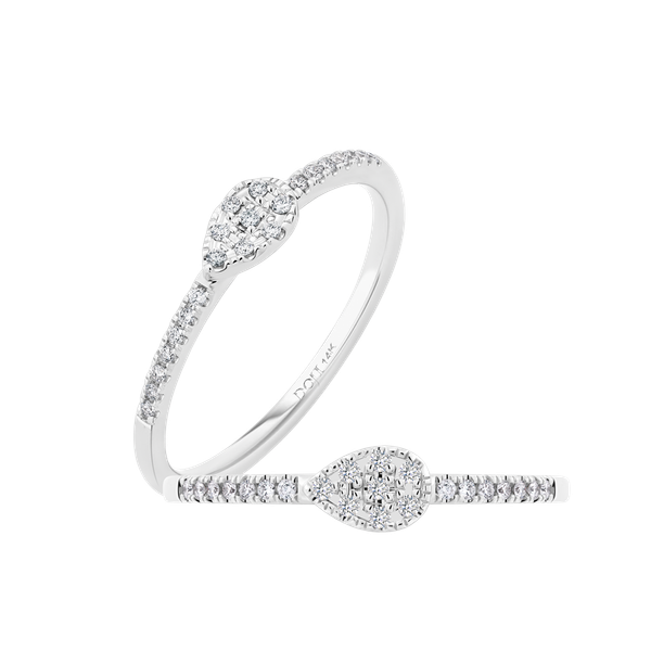 Nhẫn nữ kim cương viên vàng 14K Jena A554 TD