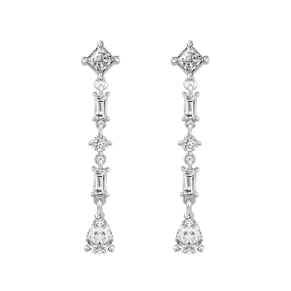 Hoa tai đính đá CZ vàng 18K Felicing