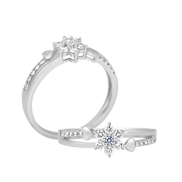 Nhẫn nữ đính đá CZ vàng 14K Affecting