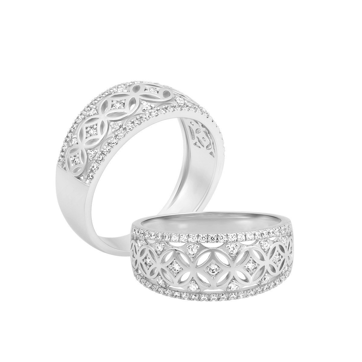 Nhẫn nữ đính đá CZ vàng 18K Fulvous