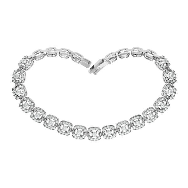 Lắc đính đá CZ vàng 10K Striking