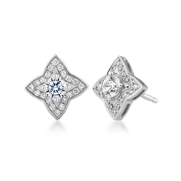 Hoa tai đính đá CZ vàng 14K Lovely Star 2C GVER0083867