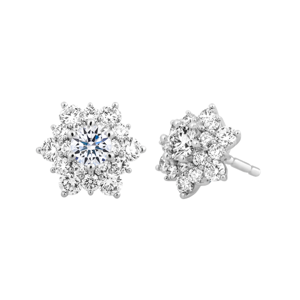 Hoa tai kim cương 8 Hearts & Arrows vàng 14K Baladan N H&A 2C GVER0088707