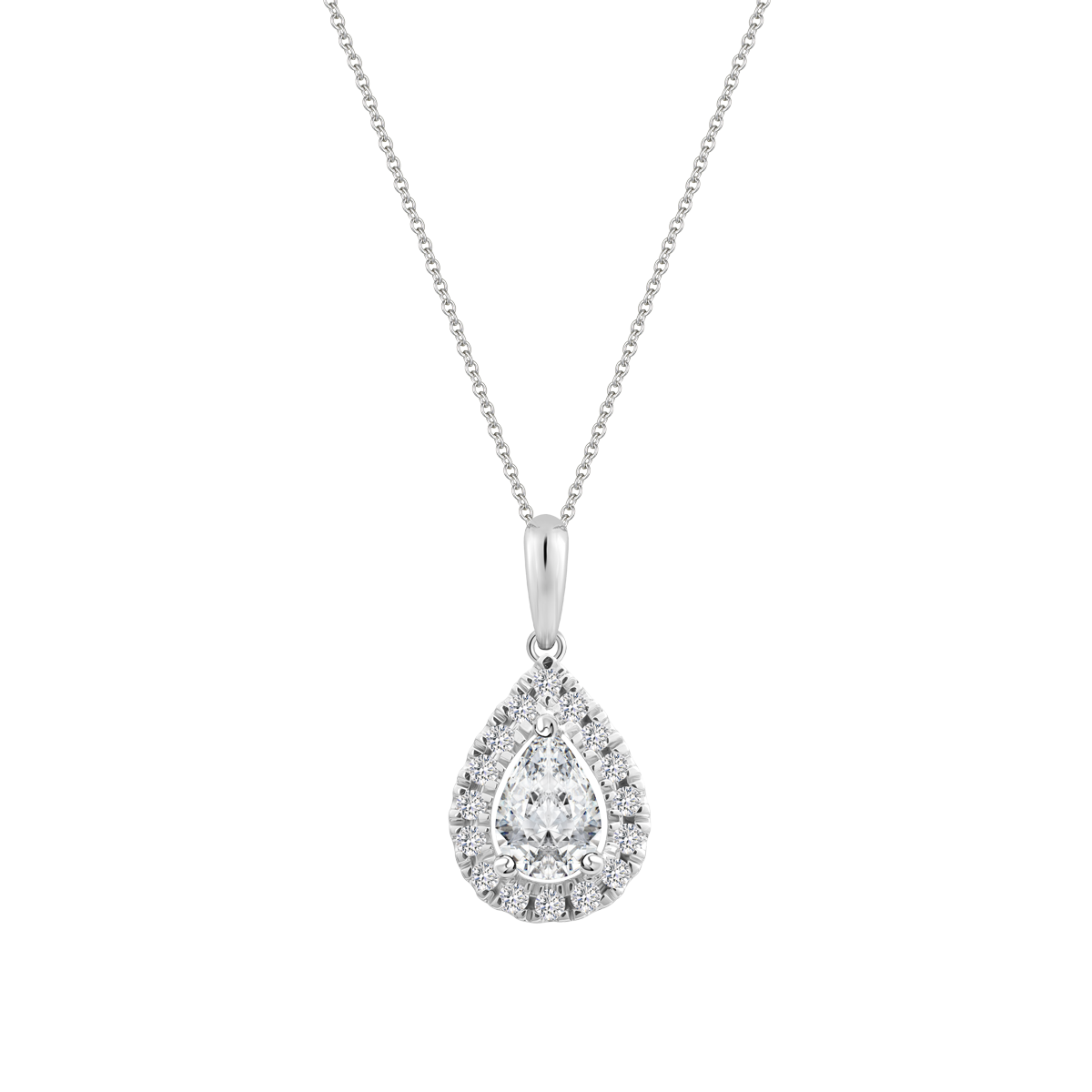 Dây liền mặt kim cương viên vàng 14K Jena A185 TD