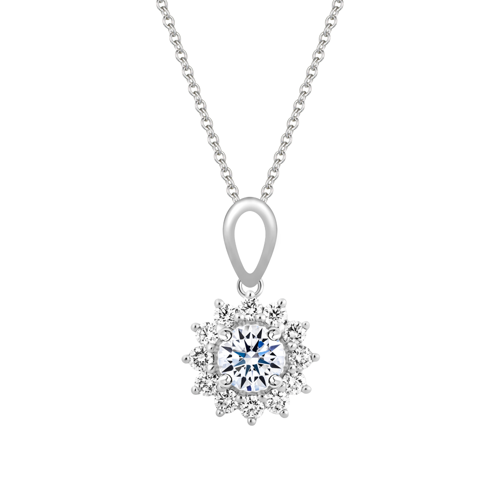 Mặt kim cương viên vàng 14K Arvid GIA 3C