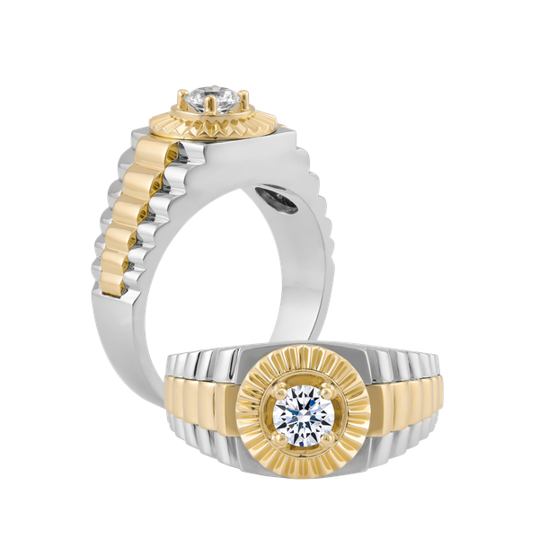 Nhẫn nam đính đá CZ vàng 14K Classic 5C WY