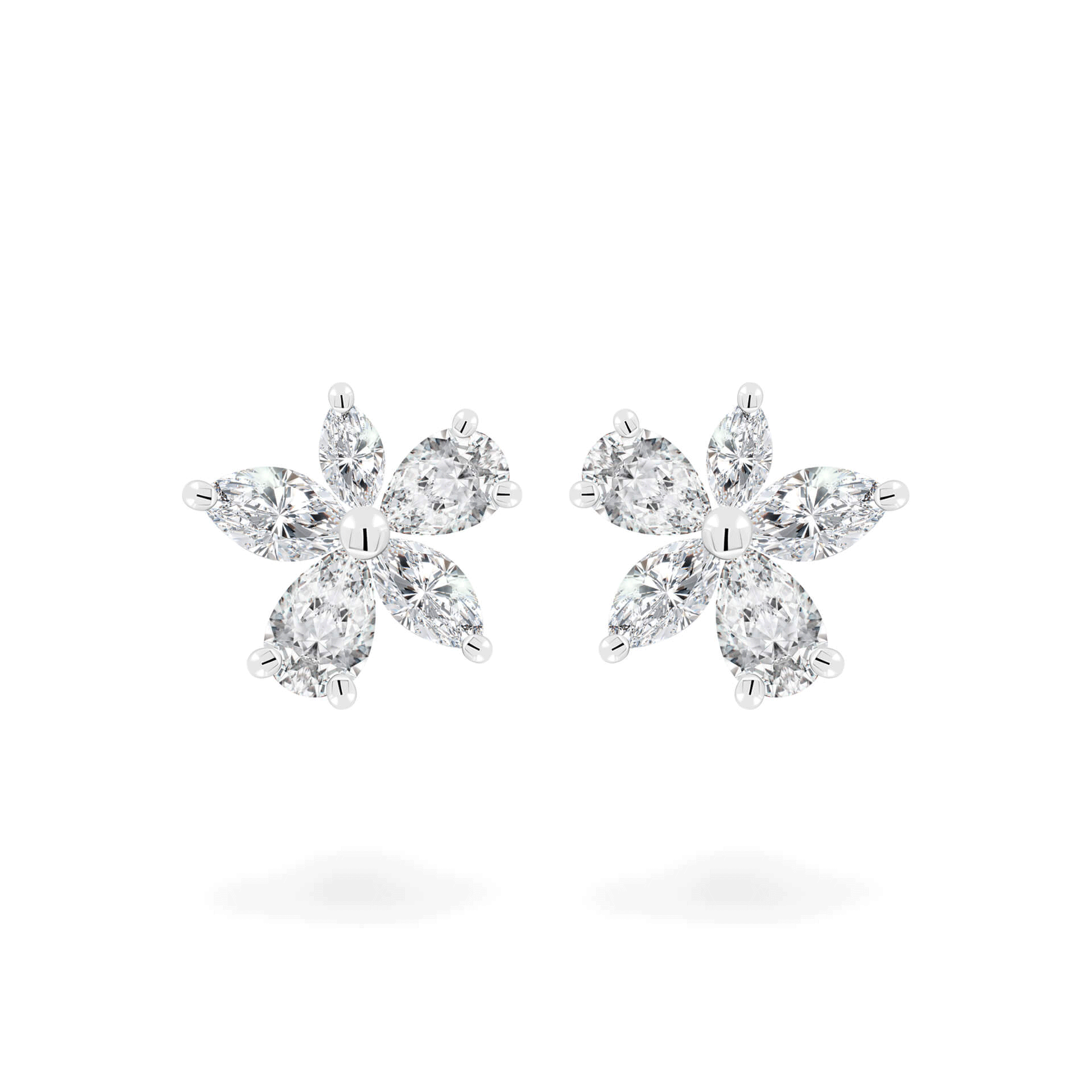 Hoa tai kim cương viên vàng 14K Jena A142 TD