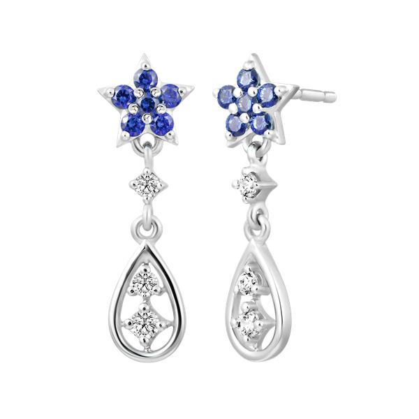 Hoa tai đính đá CZ vàng 14K Sheeny FBL