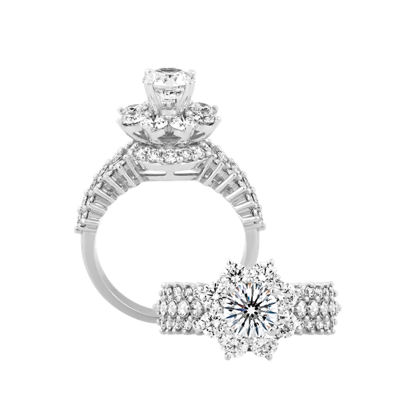 Ổ nhẫn nữ kim cương tấm vàng 14K Bellamy N 5C